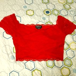 Red bebe crop top